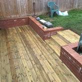 New installation in a nice small garden, decking and fencing construction in Exeter