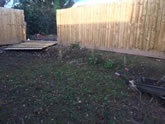 New landscaping project in Exeter which required a  new garden fence, raised flowerbeds and levelling of the garden