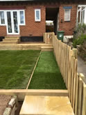 New Garden fencing and garden landscaped in Exeter