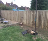 New installation in a nice small garden, decking and fencing construction in Exeter