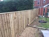 New installation in a nice small garden, decking and fencing construction in Exeter