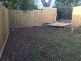 New landscaping project in Exeter which required a  new garden fence, raised flowerbeds and levelling of the garden