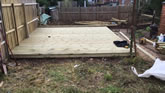 New landscaping job in Exeter new garden patio, decking area installed, and turfing