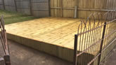 New landscaping job in Exeter new garden patio, decking area installed, and turfing