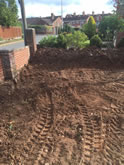 Lovely garden fencing and sleeper work, plus laying a big patio in Exeter